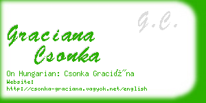 graciana csonka business card
